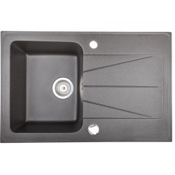 Évier en granit Brenor modèle CARINA 1 cuve noir métallisé