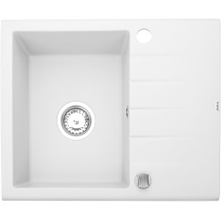 Évier en granit modèle CARO10 Brenor 1 cuve blanc