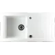 Evier céramique lingot xs1cuve+égouttoir blanc