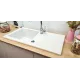 Evier céramique lingot xs 1cuve égouttoir blanc