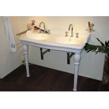 Lavabo Double Vasque céramique Louxor Blanc