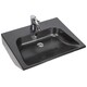 Lavabo suspendu en céramique style Mito 60 Noir