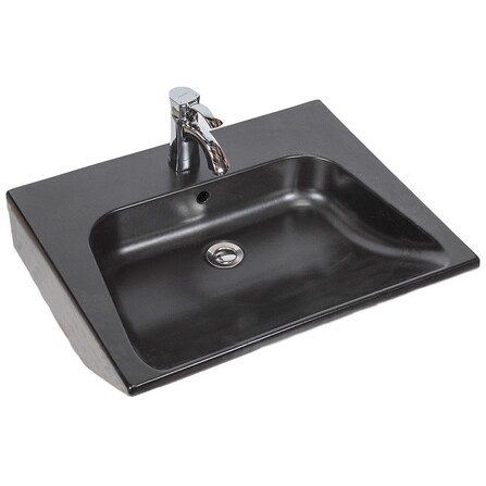 Lavabo suspendu en céramique style Mito 60 Noir