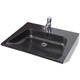 Lavabo suspendu en céramique style Mito 60 Noir