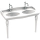 Lavabo Double Vasque céramique Louxor Blanc