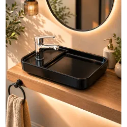 Lave mains Céramique Pastille Noir Sarreguemines