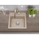 Évier Brenor Bella beige sable - en situation, accessoires non inclus
