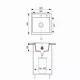 Plan coté du Brenor Bella : 440 × 440 mm, bac 380 × 310 mm, profondeur 160 mm, bonde Ø 90 mm