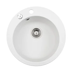 Évier rond granit 1 bac Brenor Rado Ø 49 cm