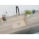 Évier Brenor Junit 56 beige sable, de trois quarts