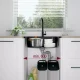 Implantation de l’évier Brenor Junit 56 sous un plan de travail, meuble de 600 mm