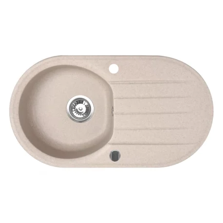 Évier Brenor Atom beige sable, vue de dessus