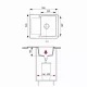 Plan coté de l’évier Brenor Cordeo 59 : 590 × 500 mm, bac 335 × 430 mm, profondeur 180 mm, bonde Ø 90 mm, meuble de 450 mm