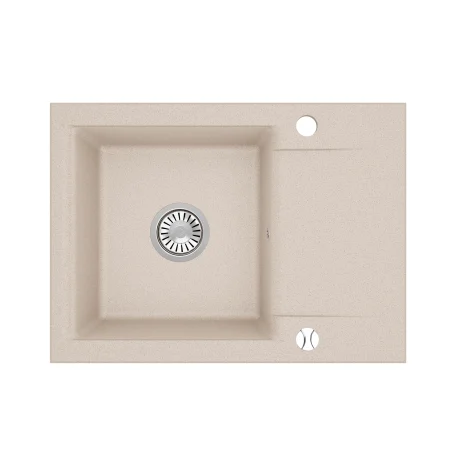 Évier Brenor Luna 59 beige sable, vue de dessus