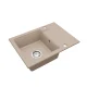 Évier Brenor Luna 59 beige sable, de trois quarts