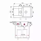 Plan coté de l’Estein : 780 × 500 mm, grand bac 316 × 420 profond de 200 mm, demi-bac 138 × 300, meuble de 600 mm