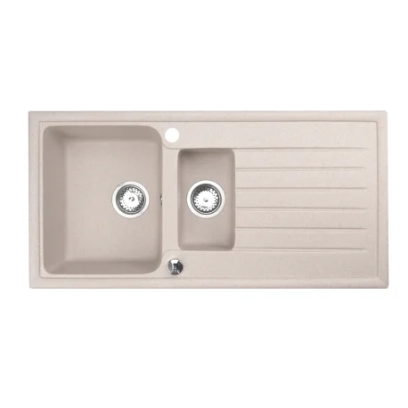 Évier Brenor Napoli beige sable, vue de dessus