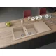 Évier Brenor Square beige sable, de trois quarts