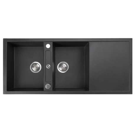 Évier Brenor Square noir moucheté, vue de dessus