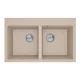 Évier Brenor Martel 2K beige sable, vue de dessus