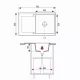 Plan coté de l’Alkor CC : 780 × 500 mm, bac carré de 430 × 430 profond de 180 mm, meuble de 600 mm