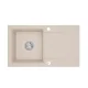 Évier Brenor Luna 76 beige sable, vue de dessus