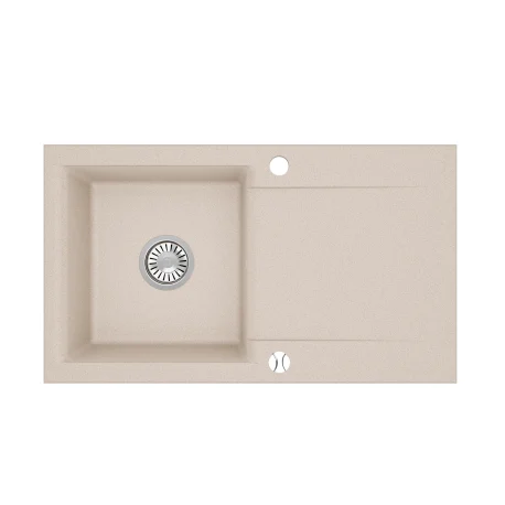 Évier Brenor Luna 76 beige sable, vue de dessus