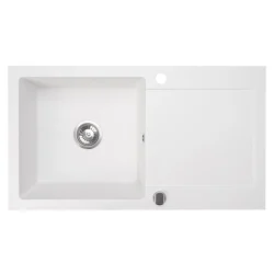 Évier granit 90 cm 1 bac et égouttoir Brenor Cordeo XL