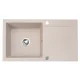 Évier Brenor Cordeo XL beige sable, vue de dessus