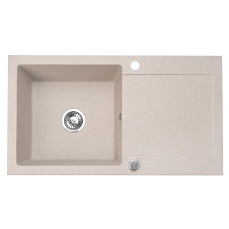 Évier Brenor Cordeo XL beige sable, vue de dessus