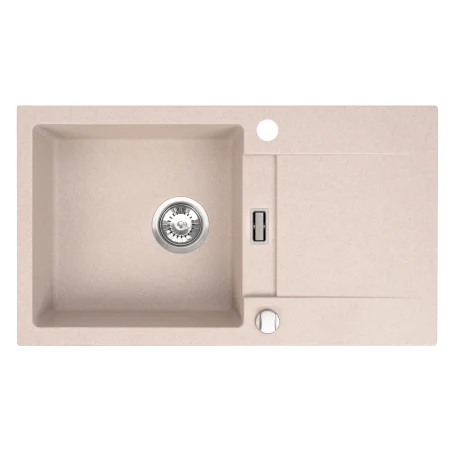 Évier Brenor Runner beige sable, vue de dessus