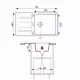 Plan technique Brenor Athena : 760 × 440 mm, cuve 380 × 370 mm et profondeur 150 mm