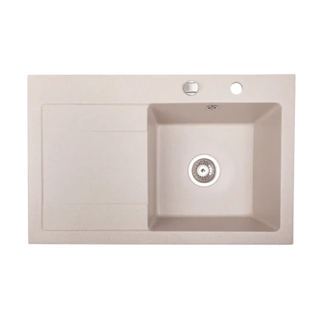 Évier Brenor Mingus 80P beige sable, vue de dessus
