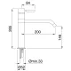 Plan coté du Kobuk 2382 : 265 mm hors tout, 146 mm sous le bec, saillie 200 mm, perçage 33 mm