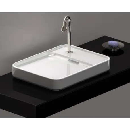 Lave mains céramique Grande Pastille Blanc