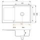 Évier Brenor Alkor CC 1 bac graphite