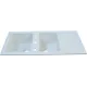 Evier céramique lingot blanc 2 cuves+égouttoir