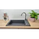 Evier lingot antrhacite 1 cuve Timbre d'office