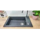 Evier lingot antrhacite 1 cuve Timbre d'office