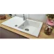 Evier Céramique Soft Blanc + Egouttoir Sarreguemines