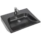 Lavabo suspendu en céramique style Mito 60 Noir
