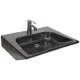 Lavabo suspendu en céramique style Mito 60 Noir