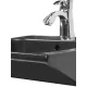 Lavabo suspendu en céramique style Mito 60 Noir
