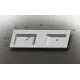 Plan double vasque à encastrer en ceramique 140 cm