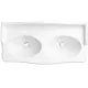 Lavabo Double Vasque céramique Louxor Blanc