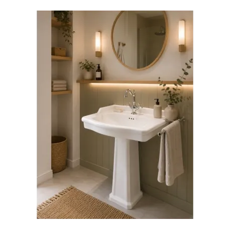 Lavabo sur Colonne Louxor Blanc