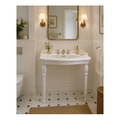 Lavabo sur Colonnettes Louxor Blanc