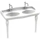 Lavabo Double Vasque céramique Louxor Blanc