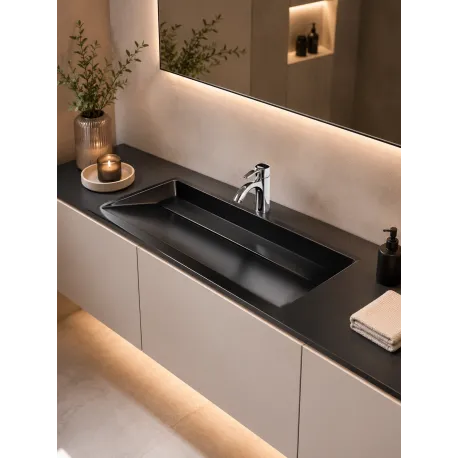 Lavabo encastrable Rectangulaire anthacite