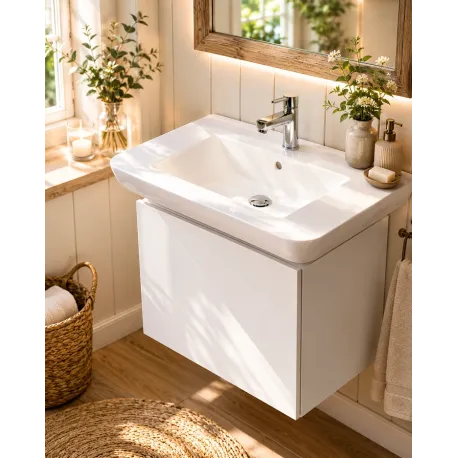 Meuble de Salle de Bain 43 cm Blanc Sarr Design